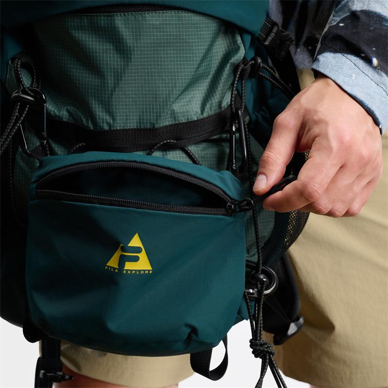 New FILA EXPLORER Individual Practical Outdoor Mountain Sports Casual Backpack Men's Forestland Green A13M437101FKK