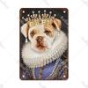 Metal Sign Gentleman Dog Wall Decor, Vintage Tin Plate for Living Room 20x30 cm