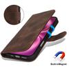 For iPhone 16 Wallet Case Double Folded Edge Skin Touch PU Leather Flip Phone Cover