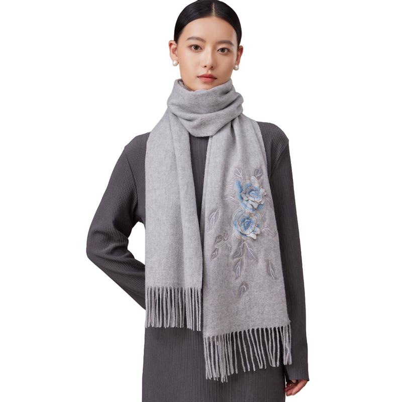 

Shanghai Story Women s Pure Wool Scarf & Shawl 200x35cm with Tassels
