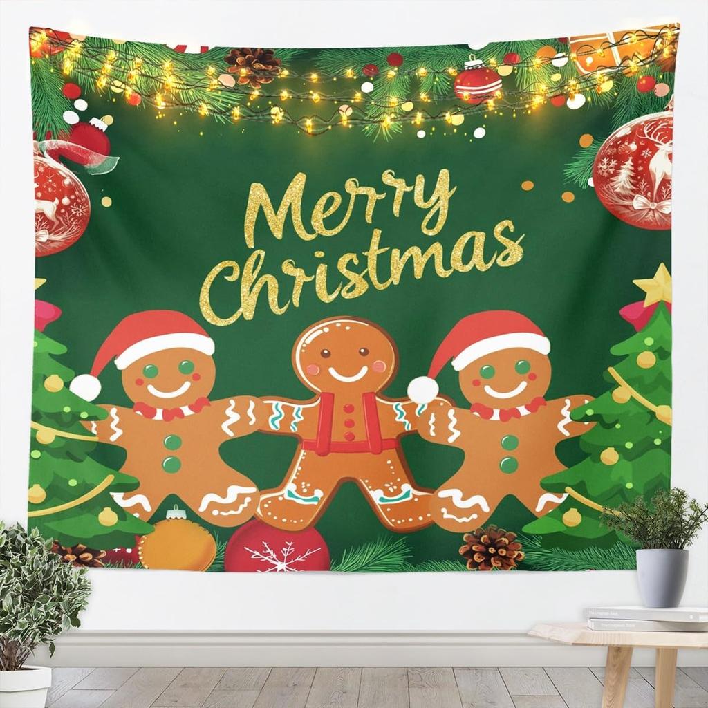 Pink Nutcracker Tapestry Christmas Wall Art for Living Room Bedroom Xmas Cute Wall Hanging Blanket Home Decor Small 70x100