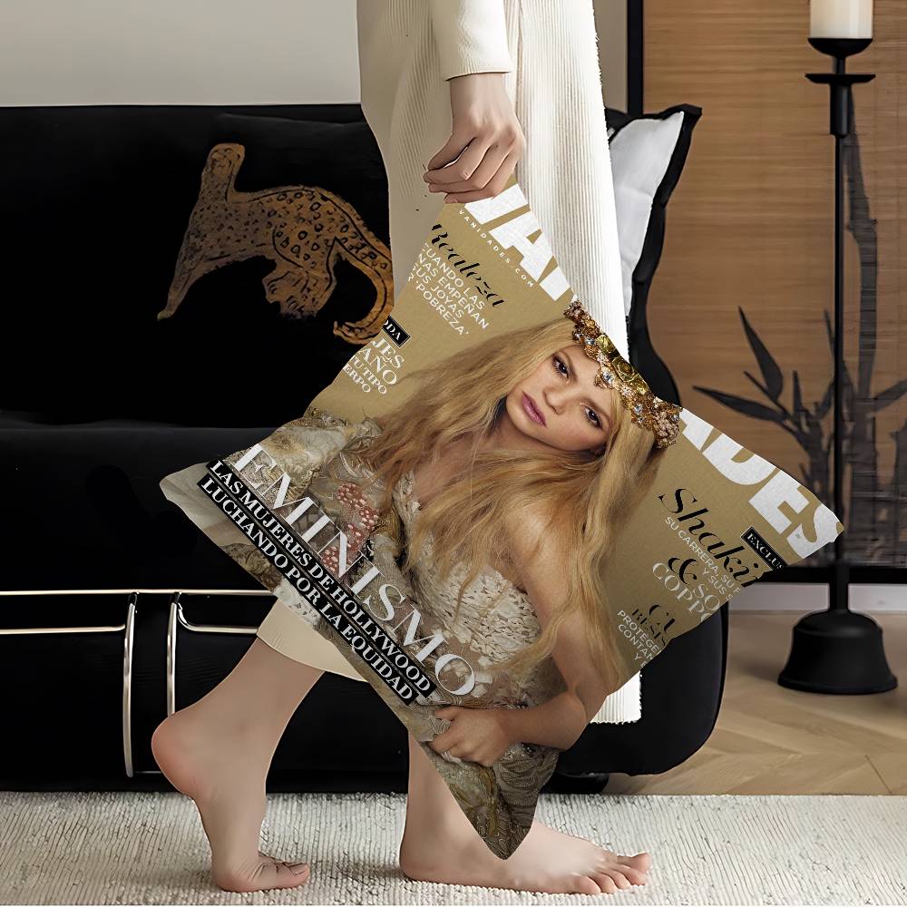 Pop Culture Graphics Shakira Maple Design Cushion Cover Happy Autumn Harvest Decor Holiday Decorati Pillow Cover