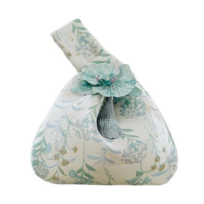 Rosesky Japanese Pattern Drawstring BagPouch for Women, Perfect for Hakama, Yukata, Kimono, Shichi-Go-San, Graduation, Coming-of-Age Ceremony,