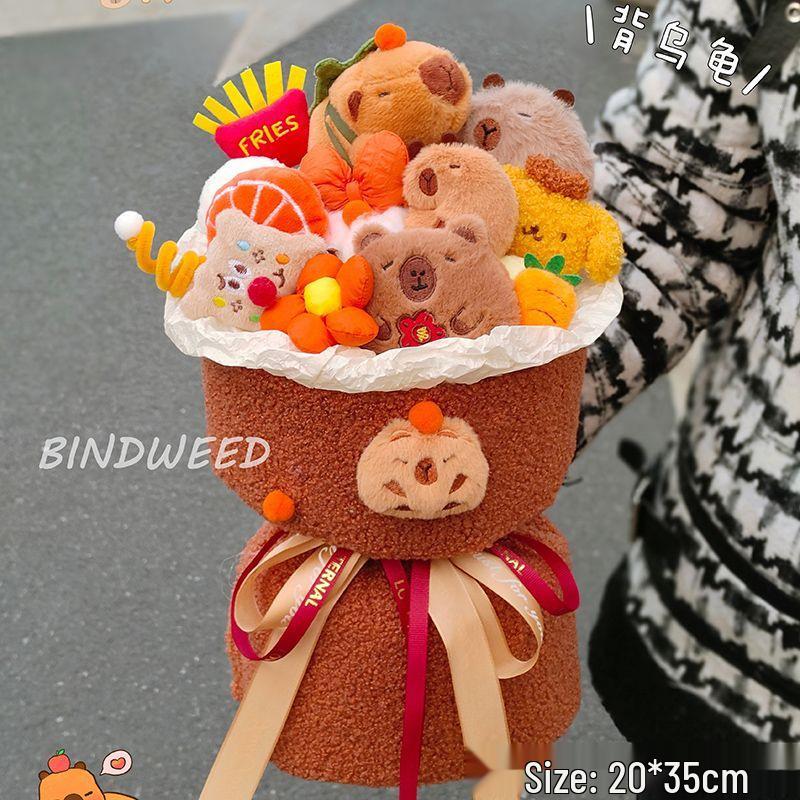 

Goddess Gift: Capybara Plush Bouquet & Figurine Set for Birthdays