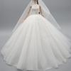 Robe de Mariée pour Poupée Jouet 1/6, Robe de Bal Formelle pour Poupée Robe du Soir avec Voile pour Collection Poupée à Articulations Sphériques Présentation et Stylisme