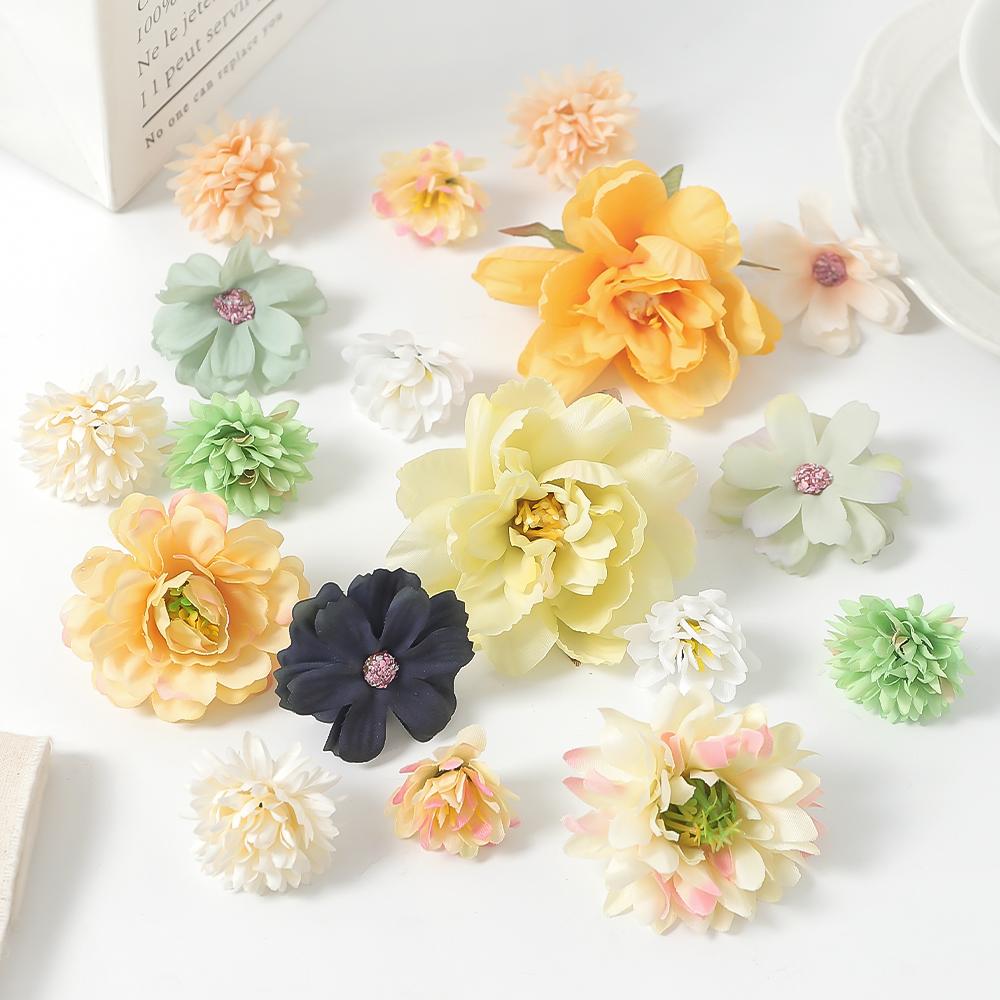 

Rose Artificial Flowers Silk Fake Flowers for Home Room Decor Garden Wedding Decoration DIY Craft Wall Gifts Garland Accessory