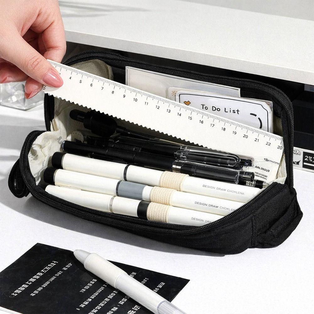 Large Capacity Pencil Case Standing Stationery Organizer Portable Pen Bag  Students
