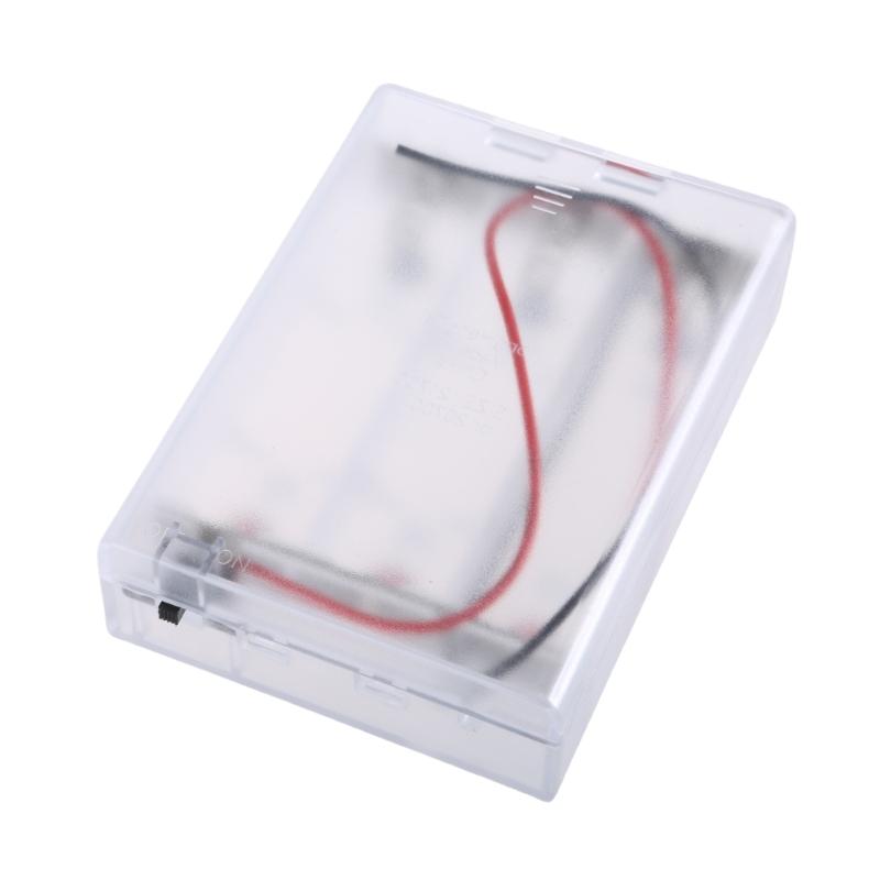 21700 Battery Storage Box Batteries Holder For 3 Cell Storage With Switching Clear For LED Lights And Electronics