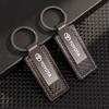 ANG2   New Carbon Fiber Leather Car Keychain Key Ring Gift For Toyota Gazoo Racing Corolla Yaris TRD Auris Rav4 Prius Prado Accessories