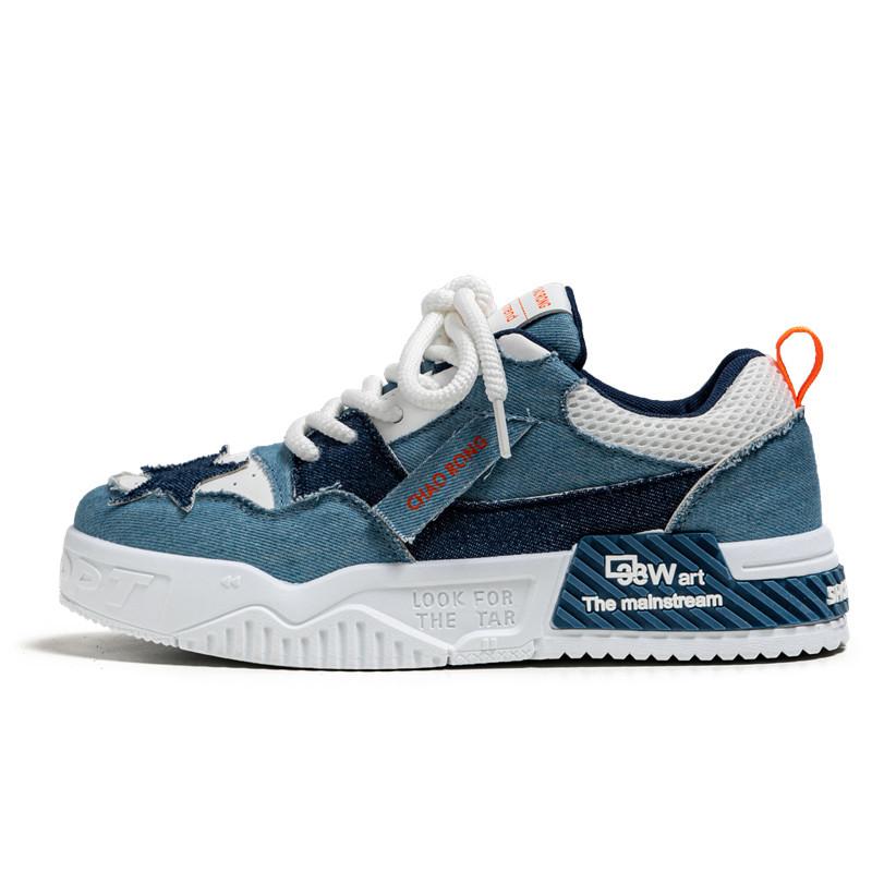 

Korean version of men s color matching breathable board shoes, summer wear low-top lace-up casual shoes, fashion flat-bottomed trendy shoes 2025 39