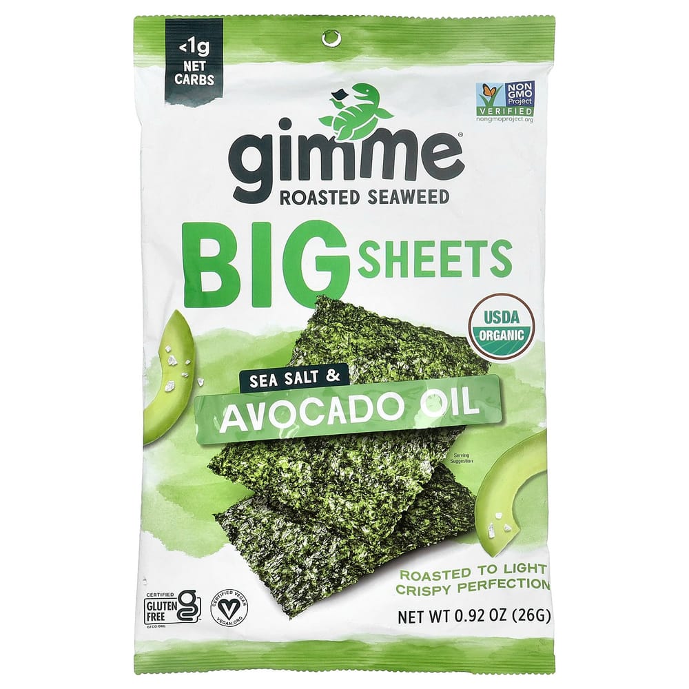 iHerb Roasted Seaweed Big Sheet with Sea Salt & Avocado Oil 26g (0.92oz)