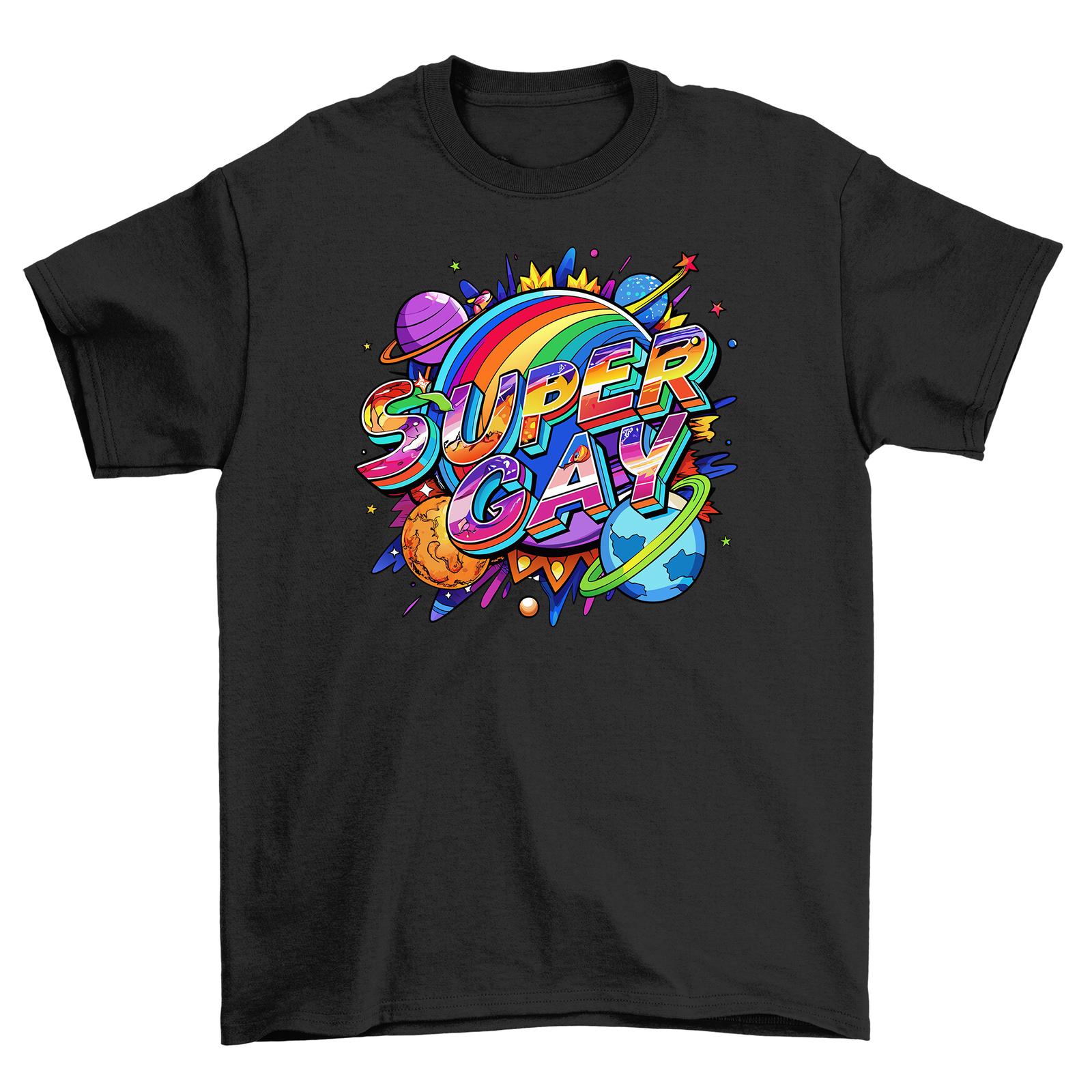 

Pride_95 Super Gay T-Shirt Mens Womens Tees Top - Unapologetical ly Fabulous! Funny tee, Unisex Prin S