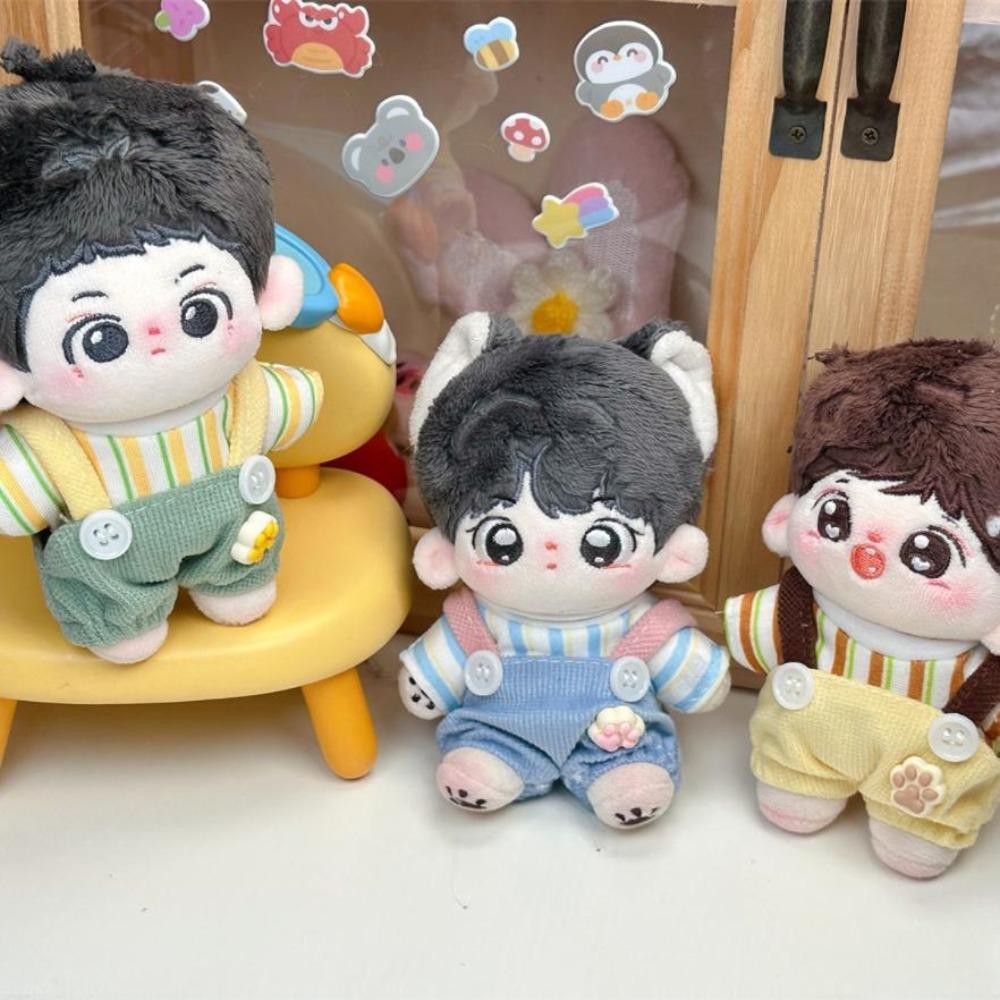 Striped T-shirt Doll Clothes Outfit Suit Doll Dress Up Set  Children's Gift