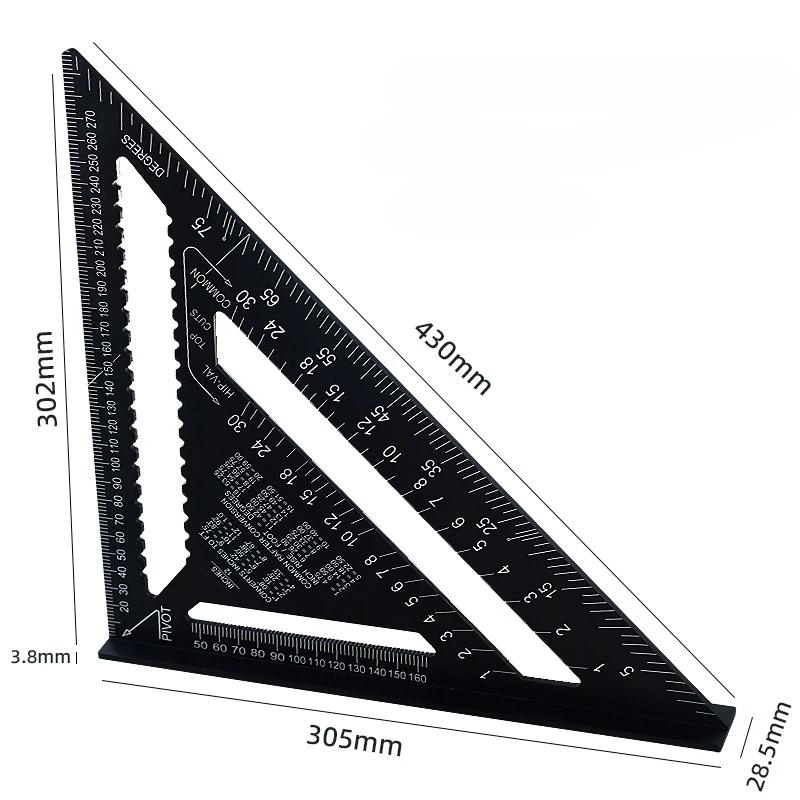Woodworking Aluminum Alloy Triangle Gauges  High Precision Marker Angle  Ruler  Measuring Gauging Tools
