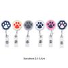 Holder Clip Nurse Students Retractable Badge Holder Cartoon Cat Paw ID Card Holder Name Card Holder