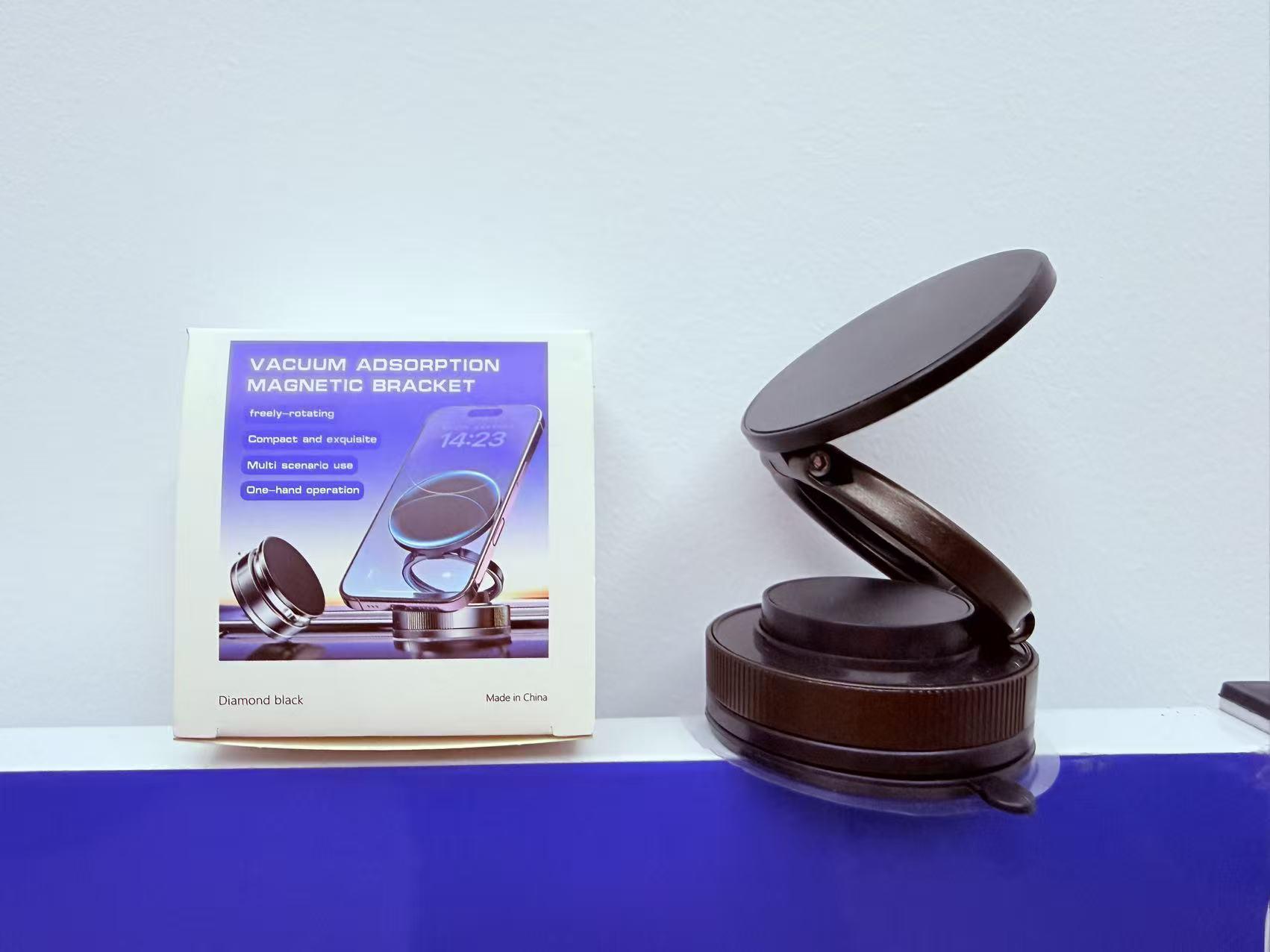 

Magnetic Car Suction Cup Phone Holder with Wireless Charging Vacuum Base