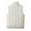 Men's And Women's Casual Solid Color Textured Embossed Stand-up Collar Zipper Fleece Warm Sleeveless Cotton Vest