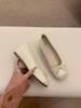 French Retro Soft-soled Single Shoes Silver Women's Shoes Autumn Ladyshoes Evening Bow Red Flats Ballet Shoes