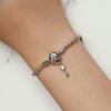 New S925 Silver Heart Lock Key Basic Bracelet Niche Versatile Gift Bracelet Jewelry for Girlfriend