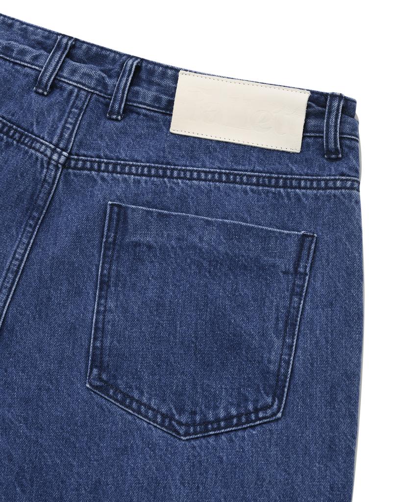 Palet Hand Brush Denim Pants Blue