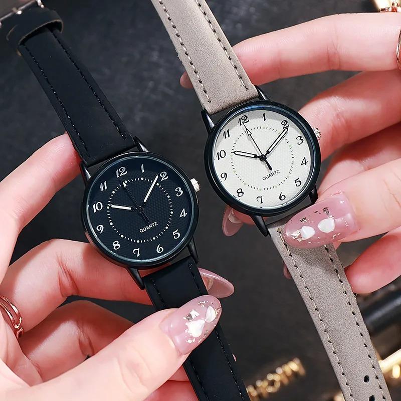 Fashion Women's Watch Quartz Analog Wirstwatch Luminous Leather Band Quartz Watches Ladies Casual Clock Gift Relógio Feminino