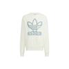 adidas Originals Adicolor Crew Chest Printing Round Neck Pullover Long Sleeves Creamy White Men's HS1995