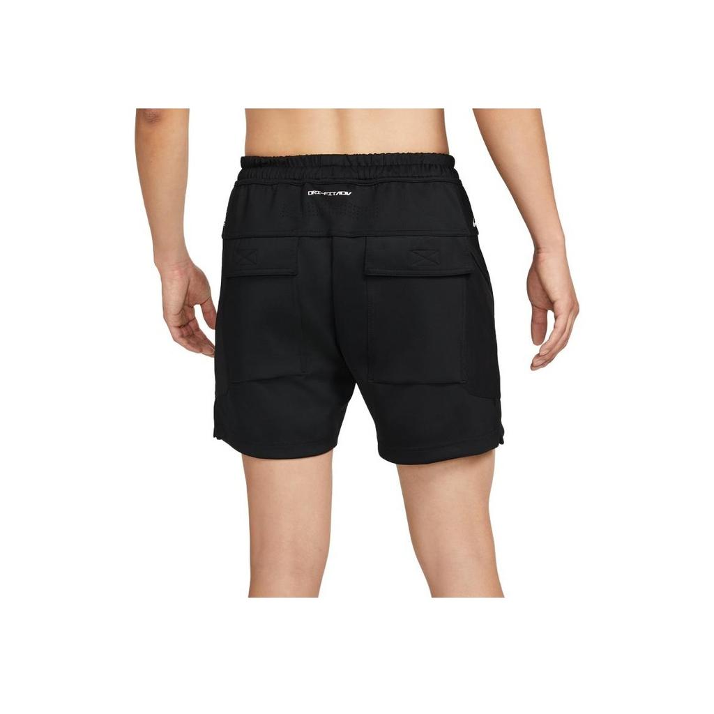 Nike Jednokolorowe Szorty z Logo i Sznurkiem Szybkoschnące Męskie Spodnie Czarne DX0367-010