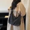 Borsa a tracolla in denim da donna, leggera, piccola, quadrata, borsa a spalla, da sotto braccio