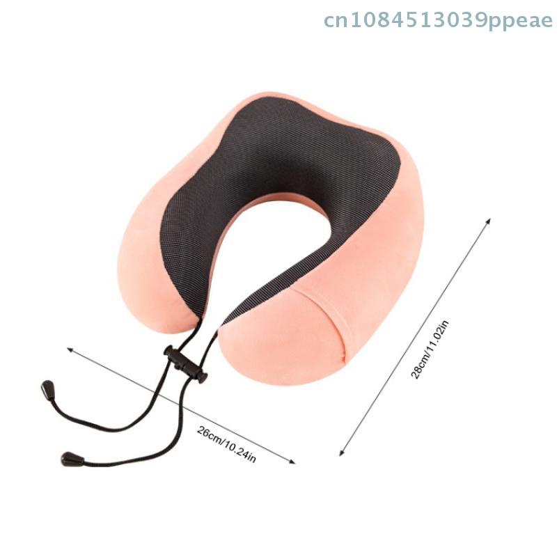 Soft Travel Pillow U Shaped Travel Healthcare Memory Foam Slow Rebound Filler Neck Cervical Airplane Pillow Neck Cushion