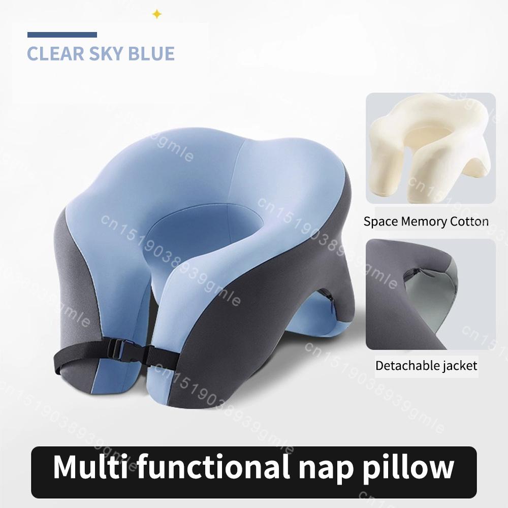 U-Shaped Memory Foam Pillow Face Cushion Ergonomic Head Neck Cervical Support Travel Office Nap Neck Guard Sleeping Pillow