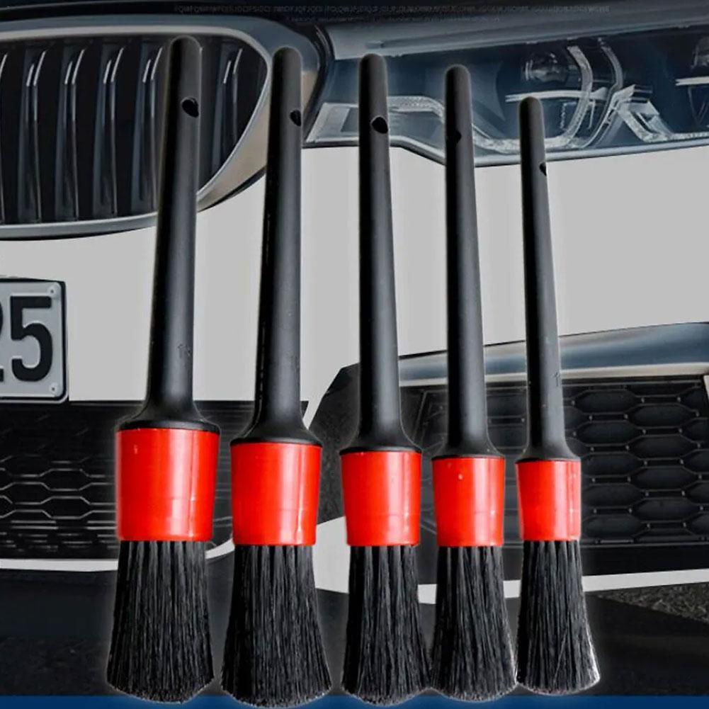 

5pcs Detailing Brush Set Car Brushes Car Detailing Brush For Car Cleaning Detailing Brush Dashboard Air Outlet Brush