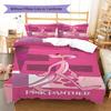 Juego de ropa de cama con estampado de la Pantera Rosa, funda nórdica y funda de almohada. Regalo ideal para el hogar o cumpleaños. (1 * funda nórdica + 2 * fundas de almohada, sin núcleo)