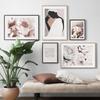 Wall Art Canvas Painting Blossom Flower Abstract Girl Nordic Posters And Prints Wall Pictures For Living Room Home Decoration