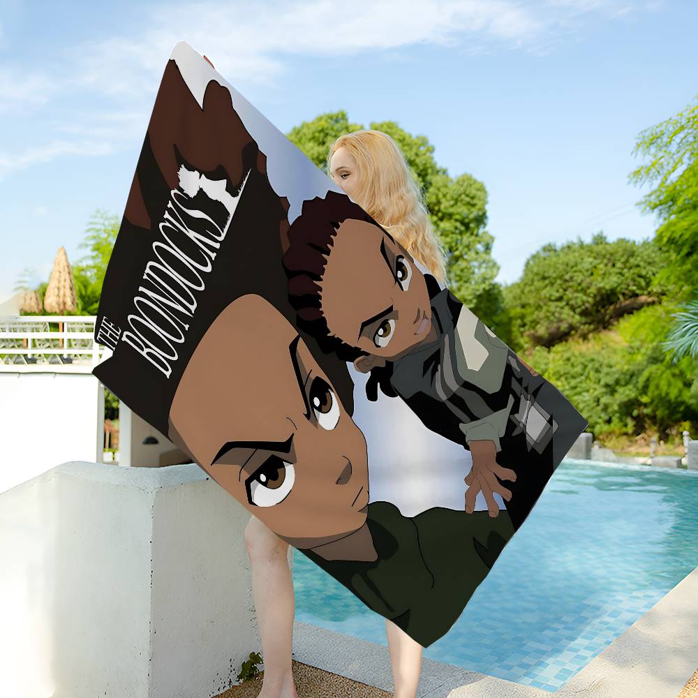 Animation T-The B-Boondocks Microfiber Beach Towel Absorbent Quick dry Soft Yoga Swimming Resort Mountain Climbing Towel