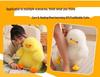 Adorable Yellow Long-Haired Plush Duck Doll - Huggable Stuffed Animal Pillow Gift