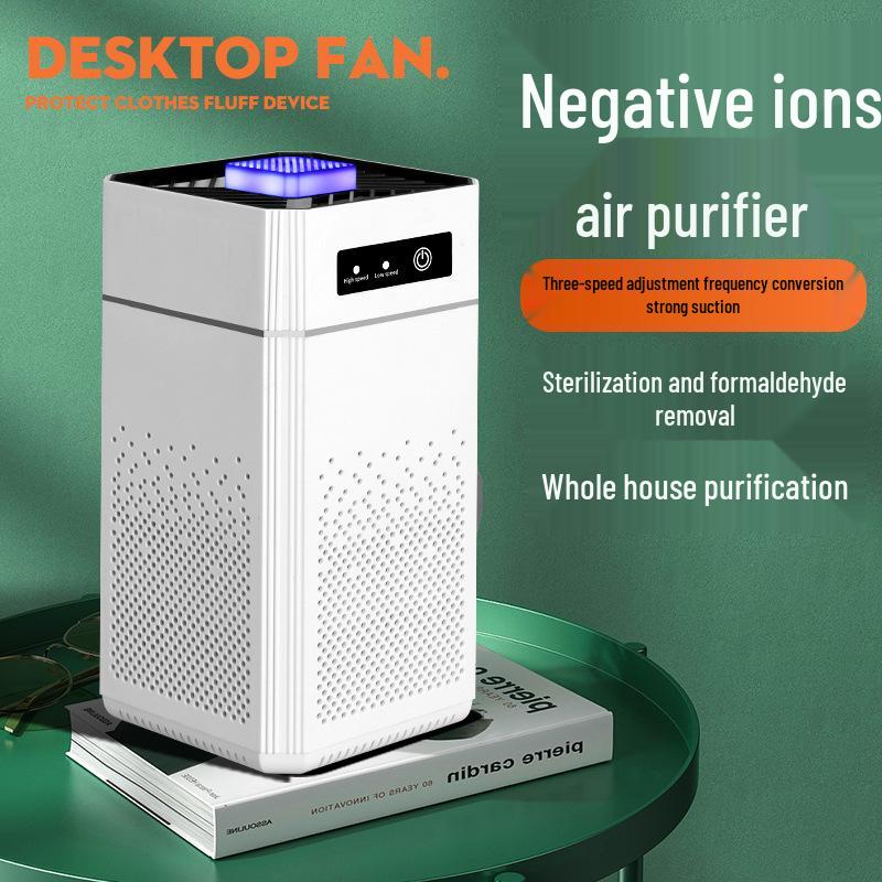 USB Portable Negative Ion Air Purifier - Silent Desktop Deodorizer & Formaldehyde Remover