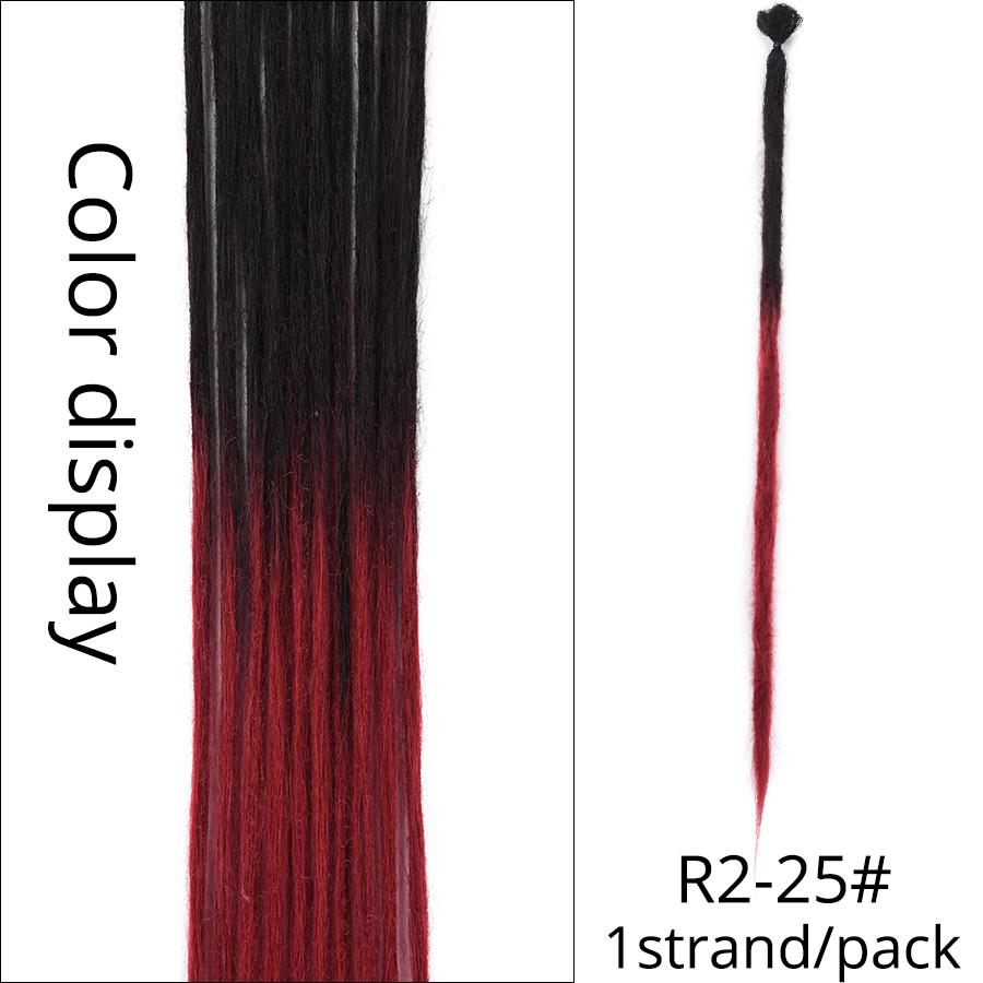 Estensioni Dreadlock fatte a mano al 100% Moda Reggae Capelli 20 pollici Morbidi Dreadlock all'uncinetto Trecce Capelli Ombre Colore 5 Pz / lotto