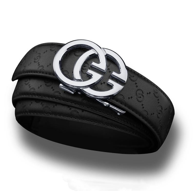 

Мужской роскошный двухслойный ремень из коровьей кожи с автоматической пряжкой и подарочной коробкой из массива дерева 125 cm