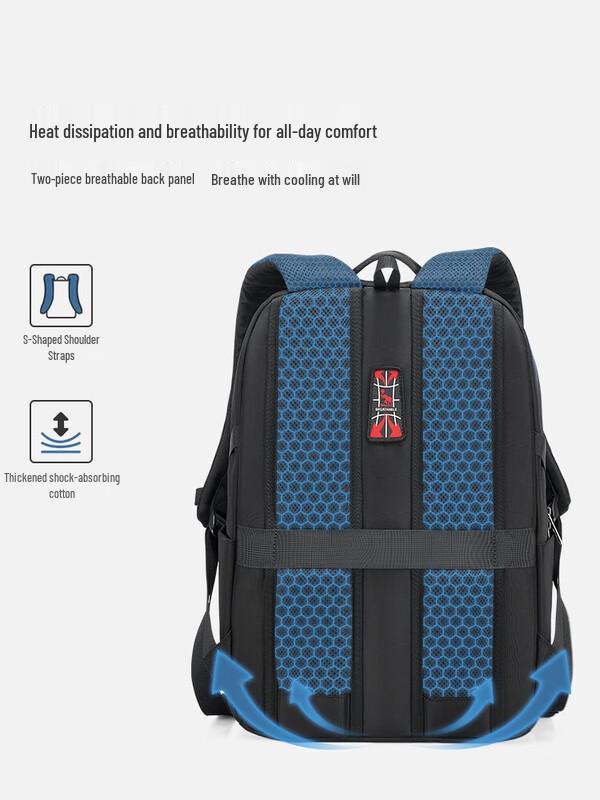 Ai Huashi Twin Towers 17.3-inch Business Laptop Backpack