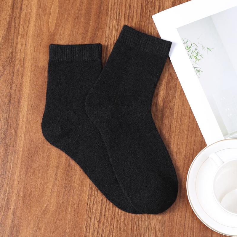 Women's Cashmere Blend Ankle Socks Windproof Solid Color Warmth  Outdoor Cycling Walking Hiking Simple Pattern Foot Protection