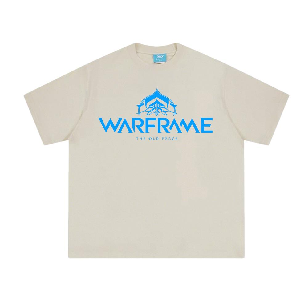 Warframe Shooting Game LOGO Print Tee 100% Cotton Round Neck T Shirts Summer Comfortable Tops