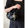 Silver Star Flower Pendant Necklace Women's Retro Niche Light Luxury Fashion Versatile Personality Premium Temperament Jewelry