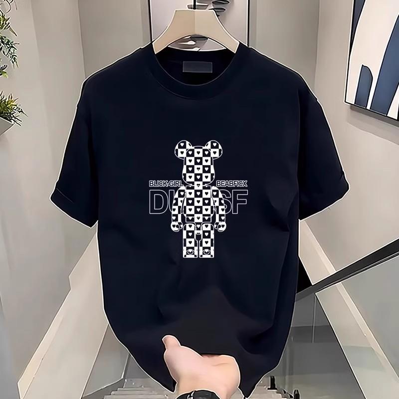 Short Sleeve Cotton Men'S Printed T-Shirt Trend Men'S And Women'S Versatile Crew Neck T-Shirt Men'S