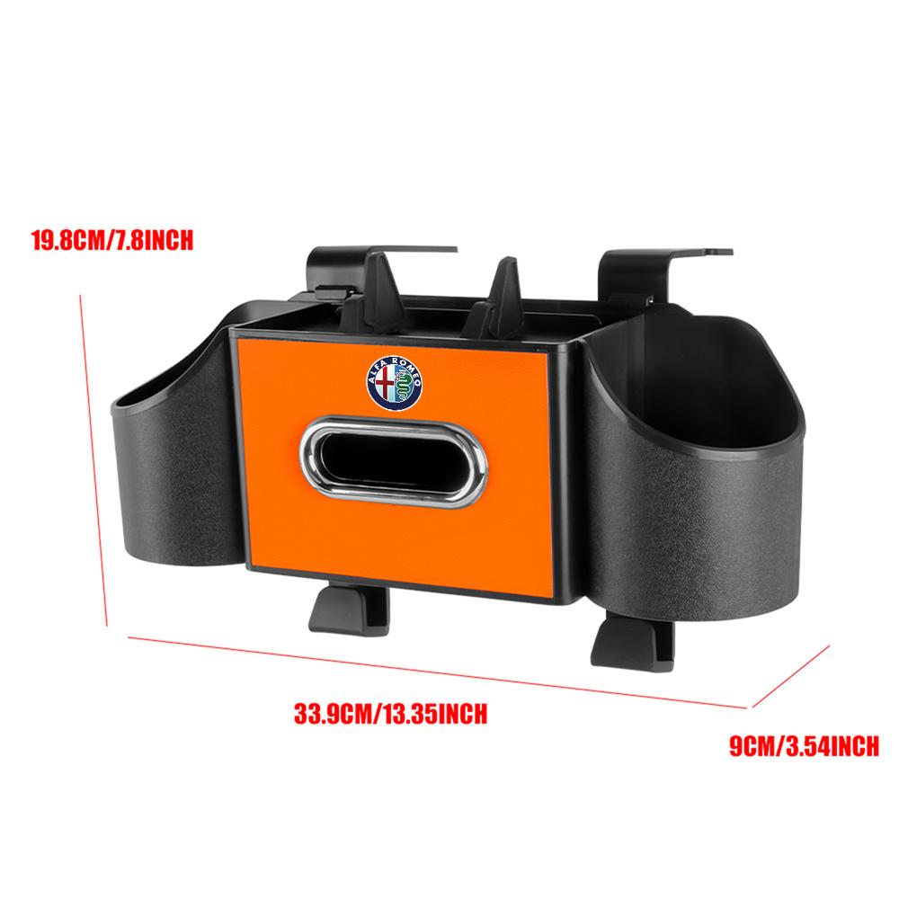 YYCE3 1PC For Alfa Romeo 159 Giulietta Mito 147 Stelvio Multifunctional Car Tissue Box Organizing Phone Holder Storage Box Accessories