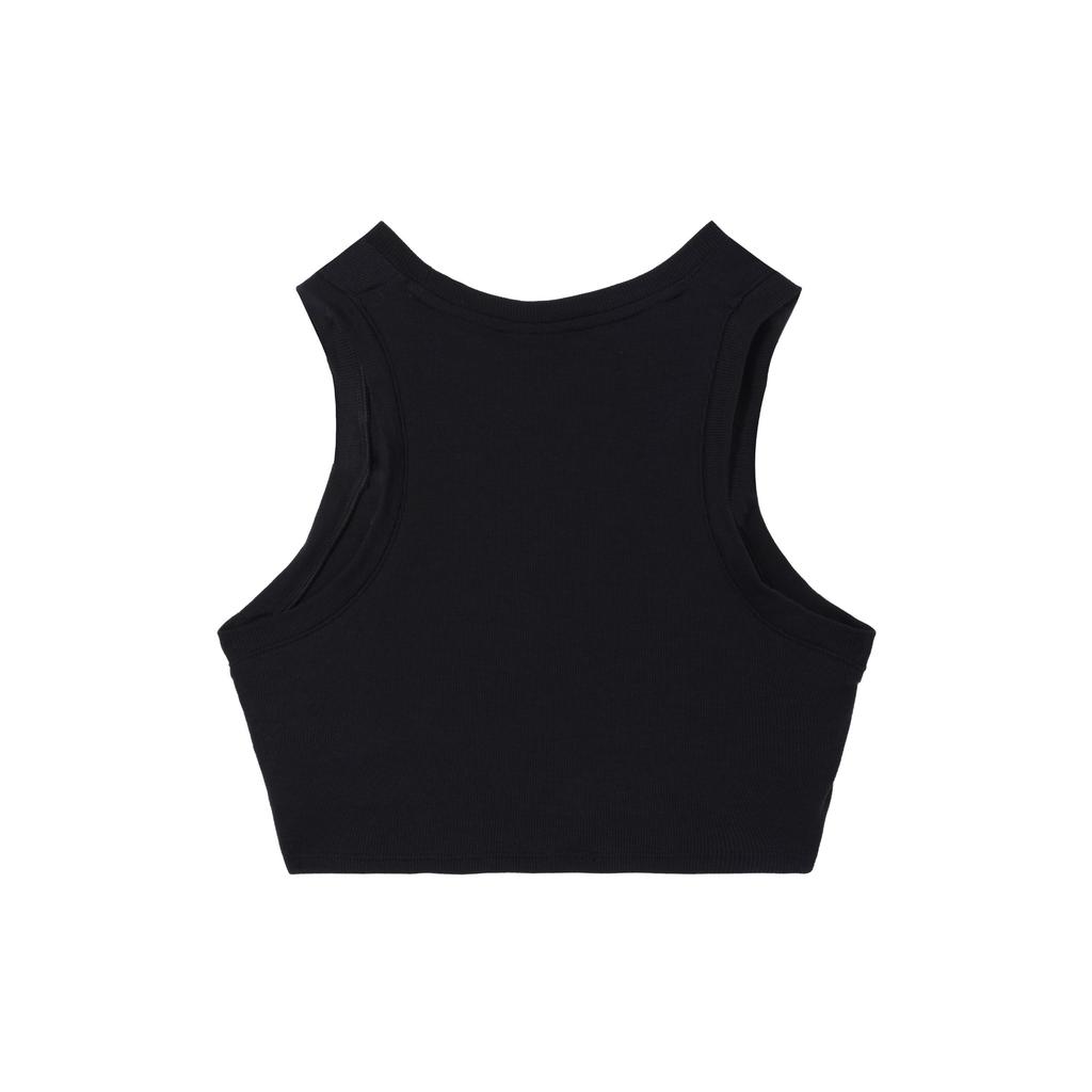Nike Sportswear Essentials Ribbed Crop Tank Top Women Tops Black FB8280-010