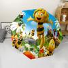 Maya the Bee Print Automatic Umbrella, 8 Rib Iron Frame, Plastic Handle, Suitable for Outdoor Travel &Daily , Ideal Gift