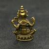 Electroplated Brass Qing Dynasty Guanyin Statue, Unique Four-arm Bronze Pendant for Art & Collectible Decor