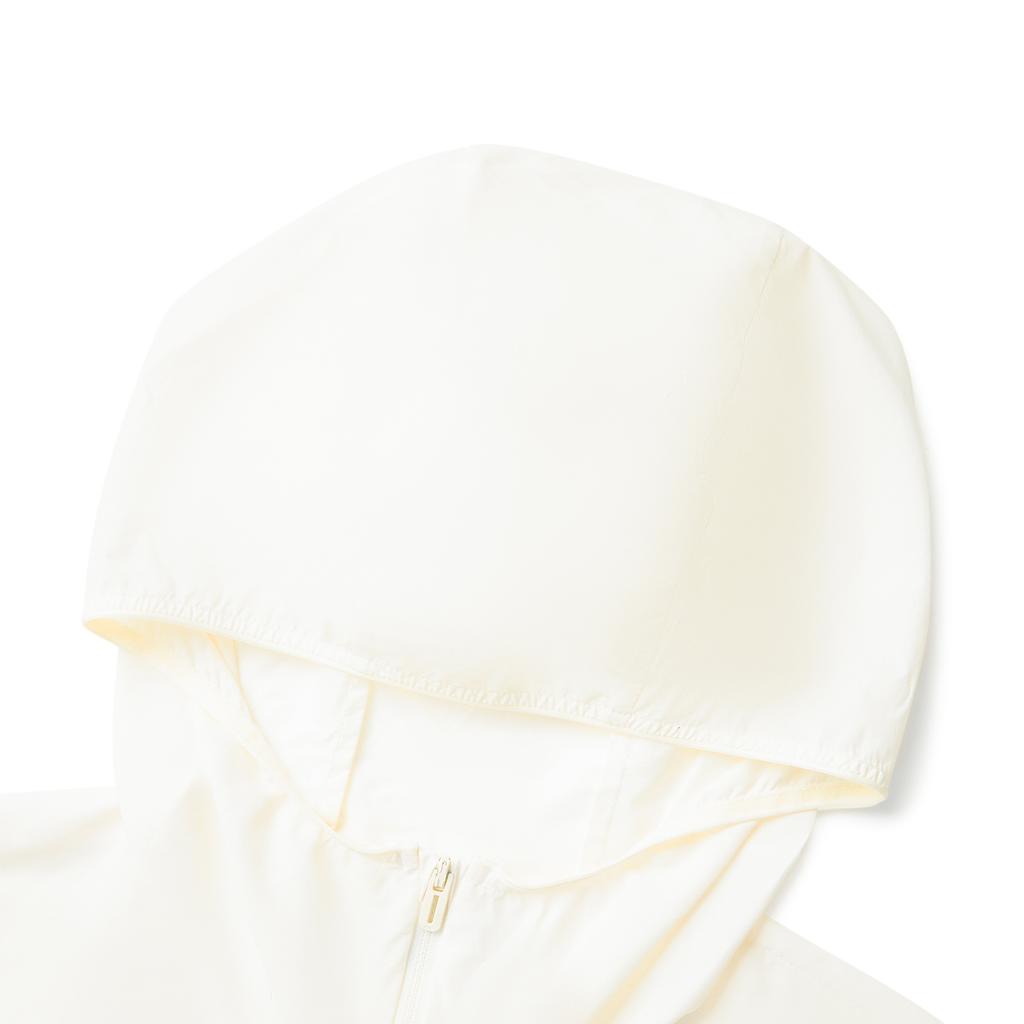 Li Ning Fitness Series Solid Color Zipper Hooded Comfortable Breathable Versatile Sports Jacket Women Jackets Off-White AFDV154-1