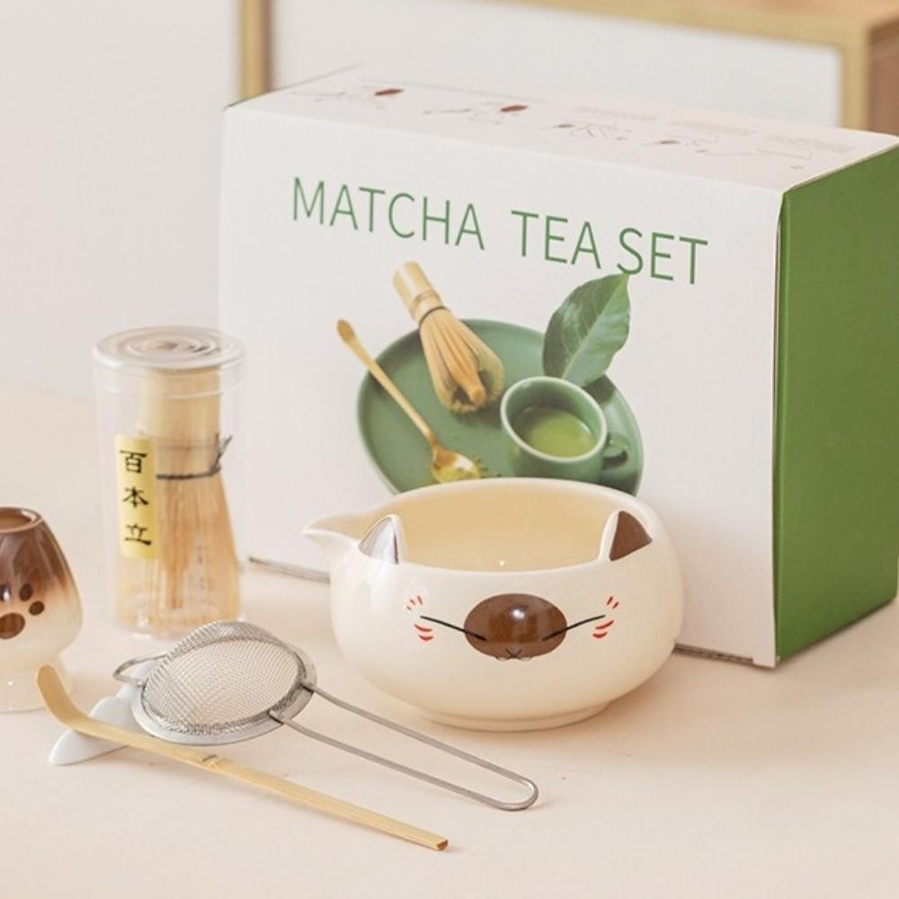 2/5/7pcs Ceramic Bowl Matcha Tea Set Bamboo Whisk Matcha Brewing Kit Perfect Matcha