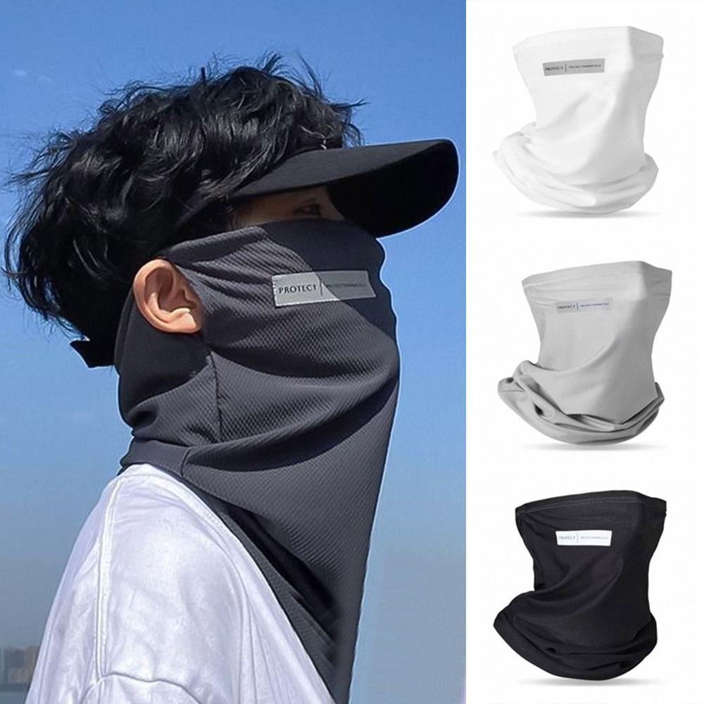 Outdoor Ice Silk Mask Scarf Summer Sunscreen Neck Wrap New Ice Silk Face Cover  for Men Women